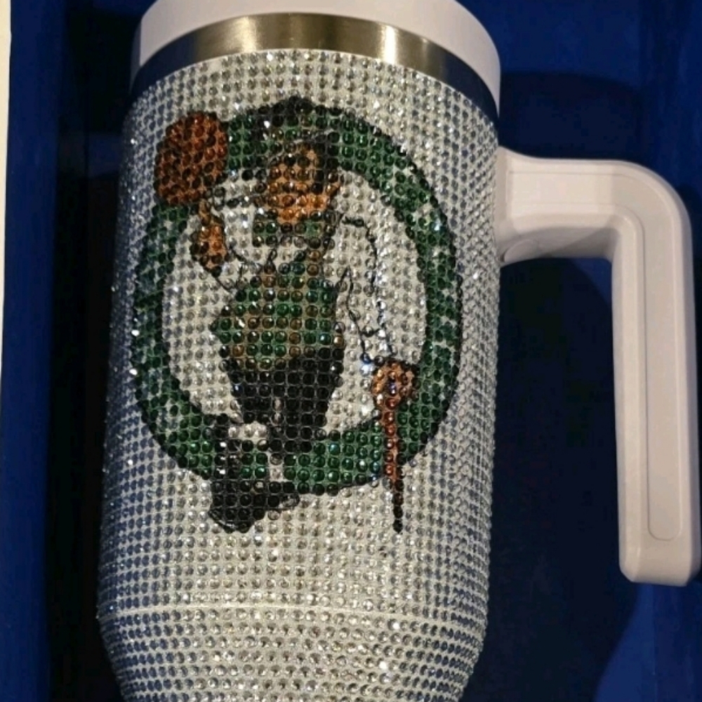 NBA Crystal Embellished Mug - Green, Black, White